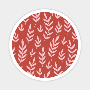 Terracotta Leaves Pattern Magnet